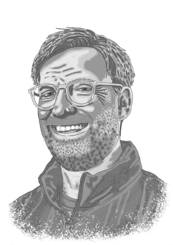 Jürgen Klopp illustrated by Claire Huntley